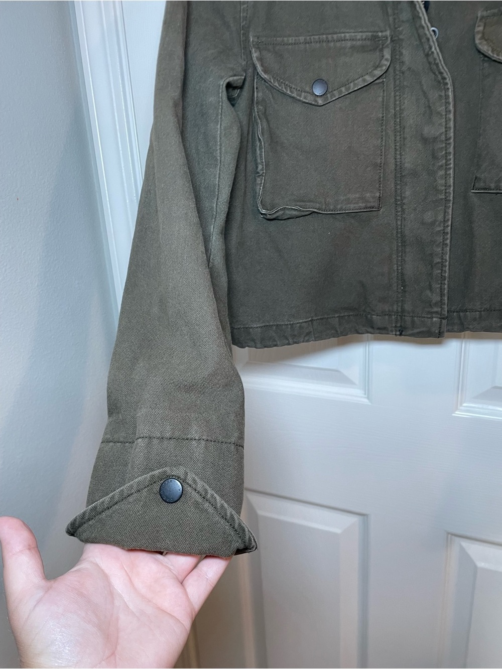 Rag & Bone/JEAN Olive Green Military Utility Jacket Women’s Small - Picture 3 of 12